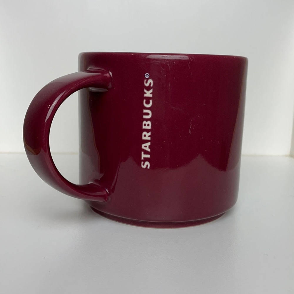 2014 Starbucks Burgundy Mug Coffee Tea Soup 14 oz